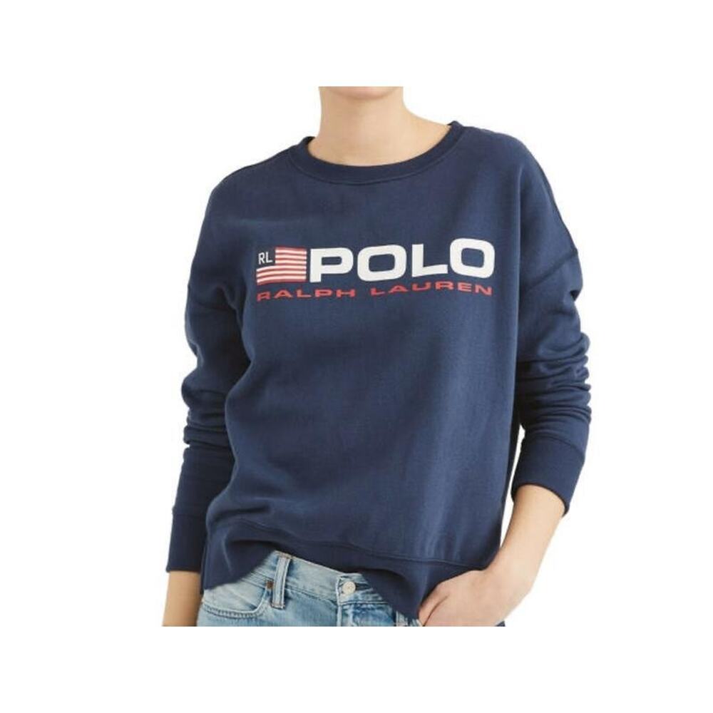 POLO Ralph Lauren Red White Blue Sweatshirt Size Extra Large